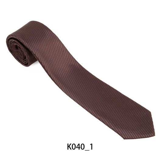 Brown Textured Tie