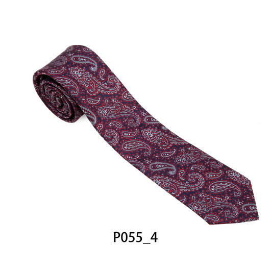 Navy & Red Paisely Tie