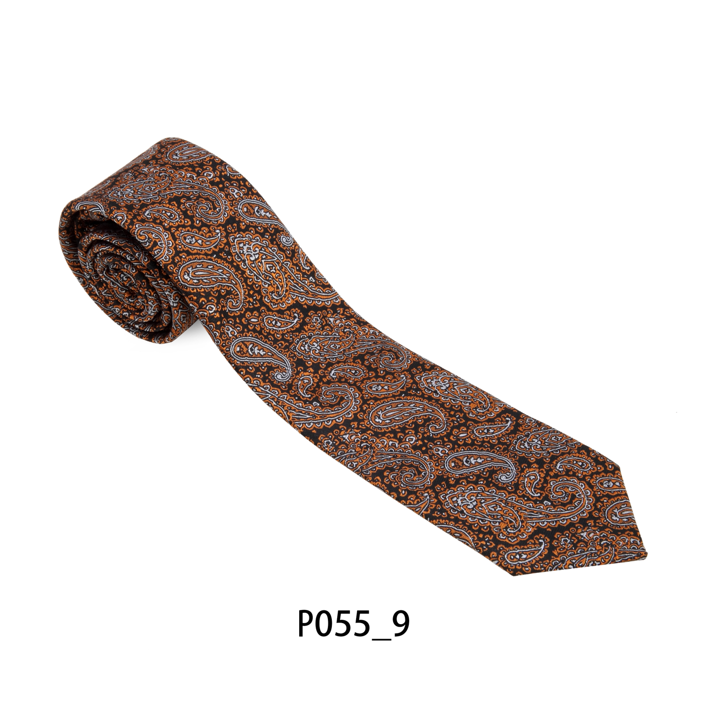 Black & Orange Paisley Tie